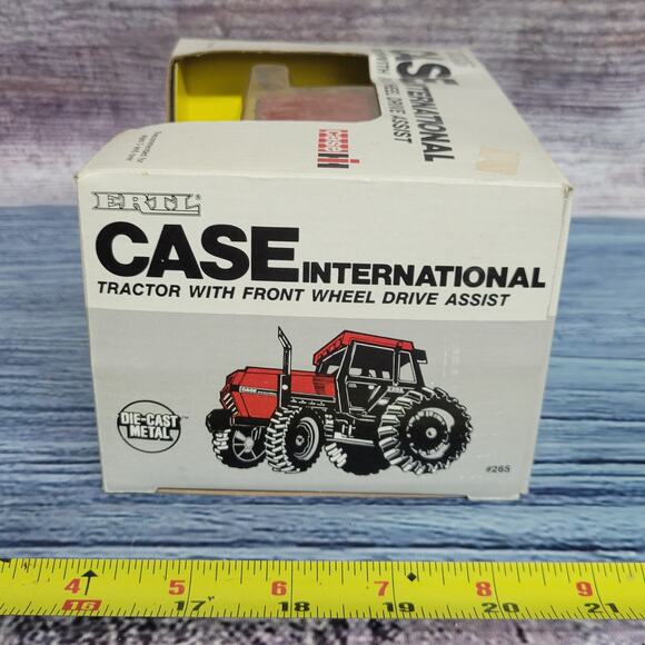 Vtg 1985 Ertl 1/32 scale Die-cast IH Case 2294 4wd w/frontend tractor red/black - Picture 6 of 9
